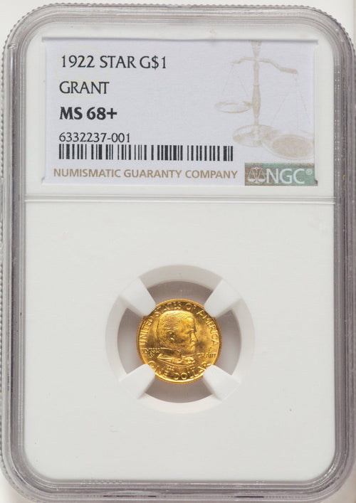 1922 G$1 Grant With Star Commemorative Gold NGC MS68+