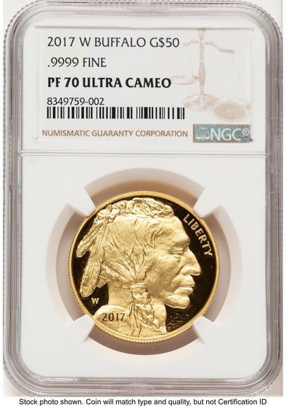 2017-W Proof Gold Buffalo 1 oz Brown Label NGC PF70