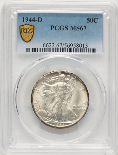 1944-D 50C Walking Liberty Half Dollar PCGS MS67