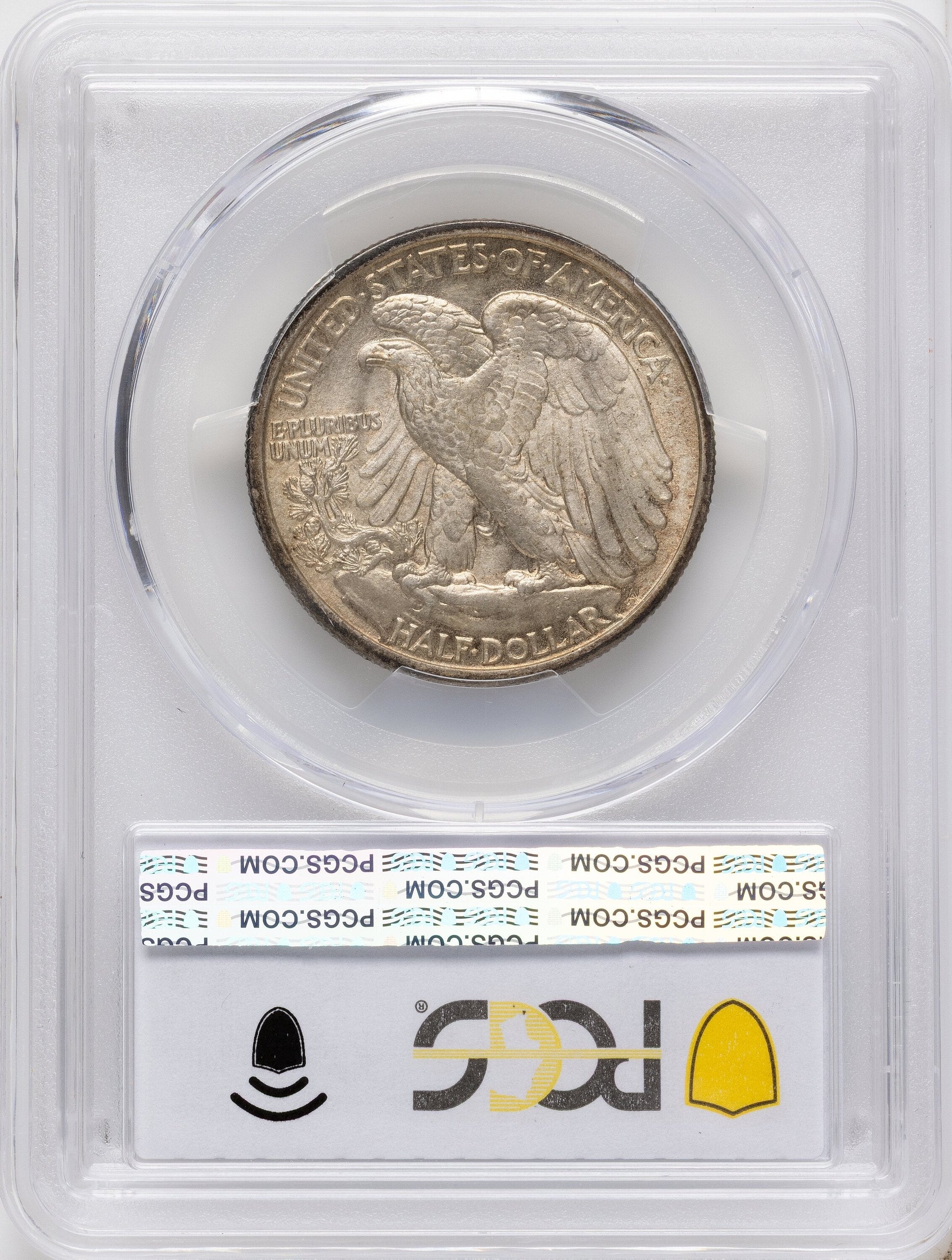 1917-D 50C OBVERSE CAC Walking Liberty Half Dollar PCGS MS64