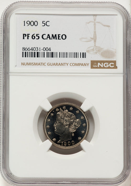 1900 5C CA Proof Liberty Nickel NGC PR65