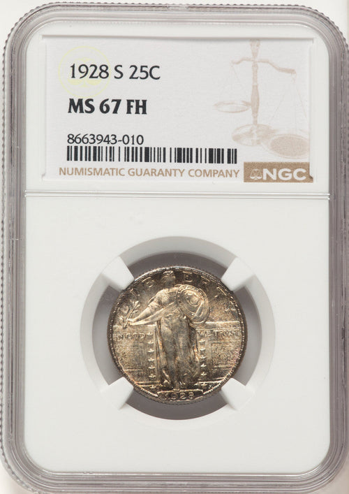 1928-S 25C FH Standing Liberty Quarter NGC MS67
