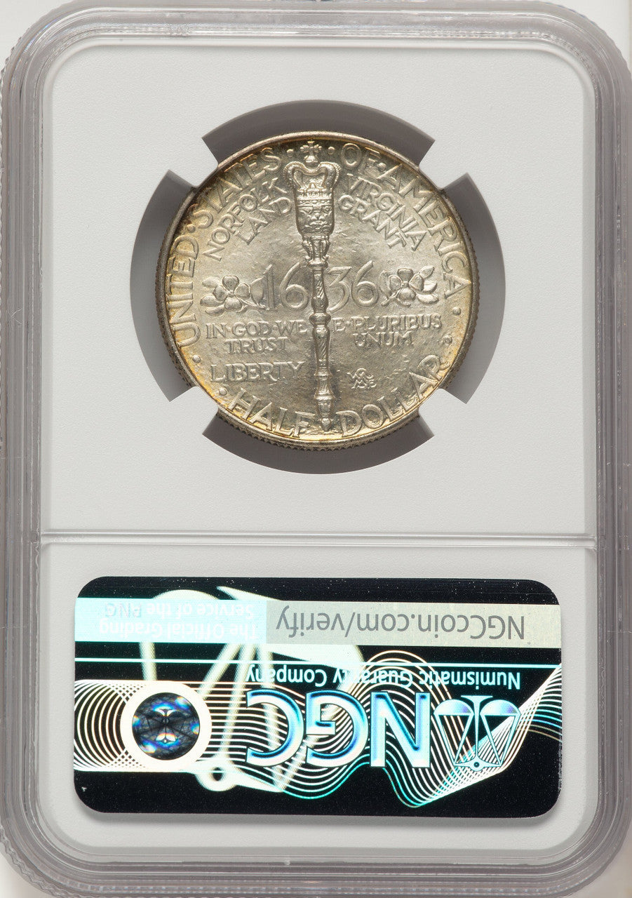 1936 50C Norfolk Commemorative Silver NGC MS68