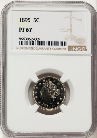1895 5C Proof Liberty Nickel NGC PR67