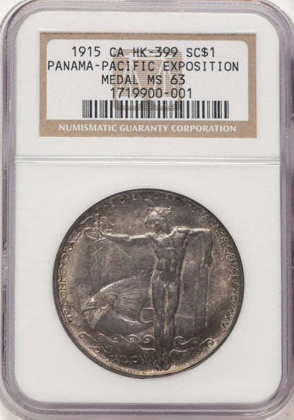1915 So-Called Dollar HK-399 Medals and Tokens NGC MS63