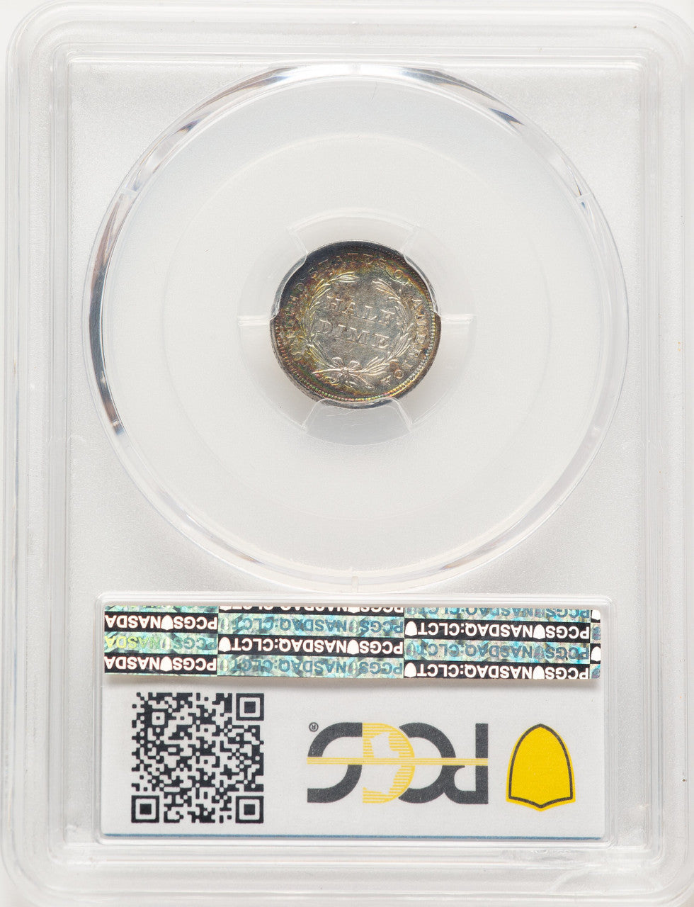 1837 No Stars Large Date (Curl Top 1) Seated Half Dime PCGS AU55