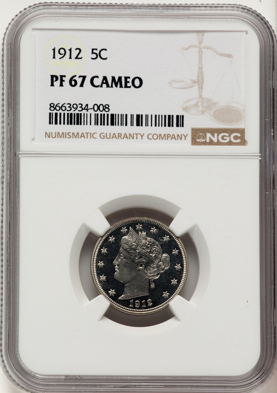 1912 5C CA Proof Liberty Nickel NGC PR67