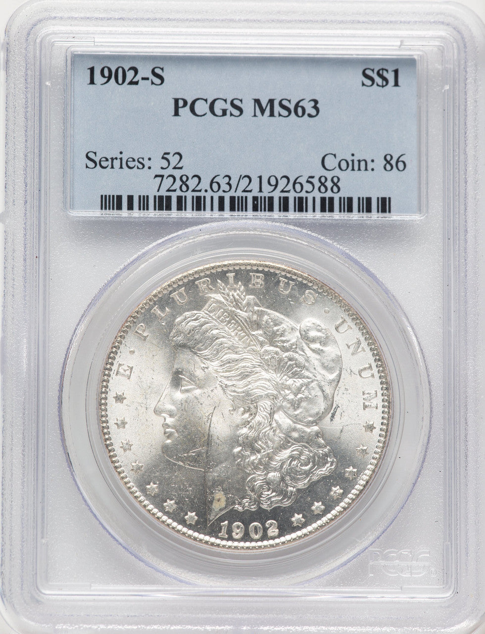 1902-S Morgan Dollar PCGS MS63 (784478025)
