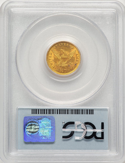 1861 $2.50 New Reverse Type 2 Liberty Quarter Eagle PCGS MS63 (784478034)