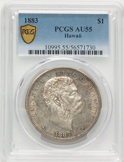1883 Hawaii Dollar Coins of Hawaii PCGS AU55