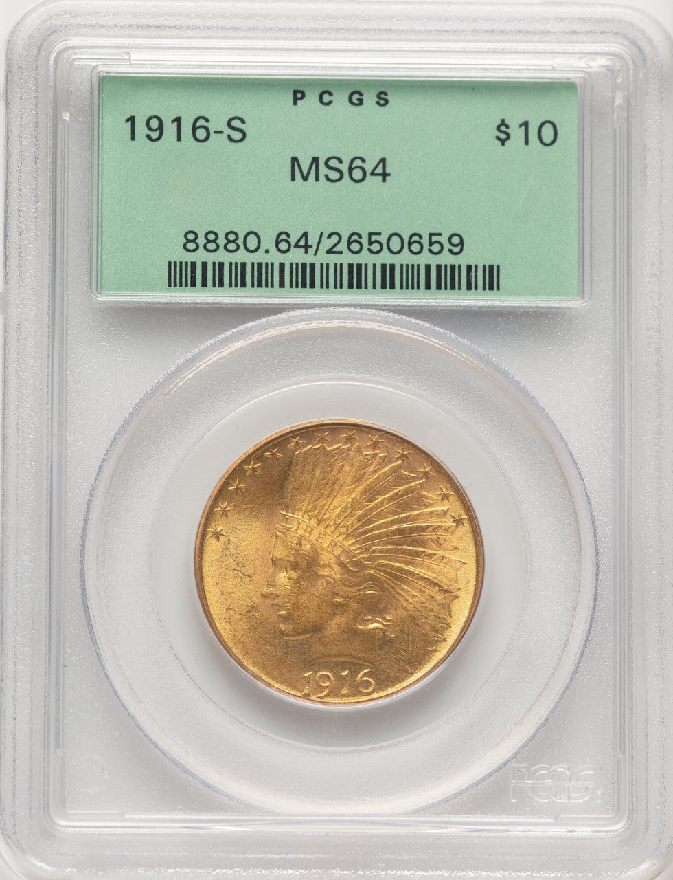 1916-S $10 Indian Eagle PCGS MS64