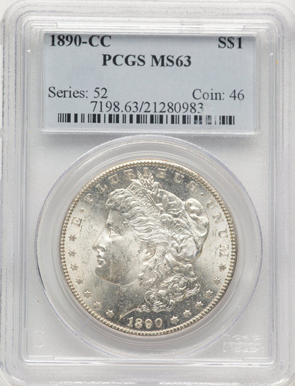 1890-CC Morgan Dollar PCGS MS63 (784478056)