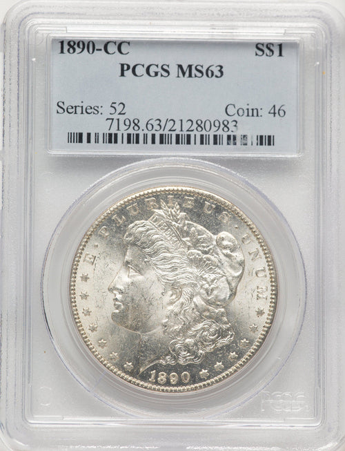 1890-CC Morgan Dollar PCGS MS63 (784478056)