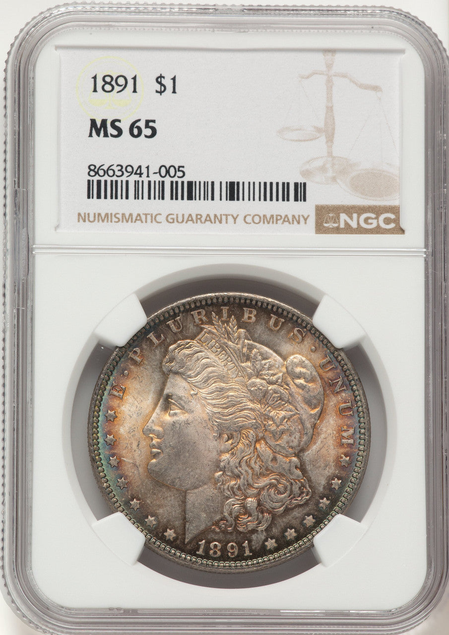 1891 Morgan Dollar NGC MS65