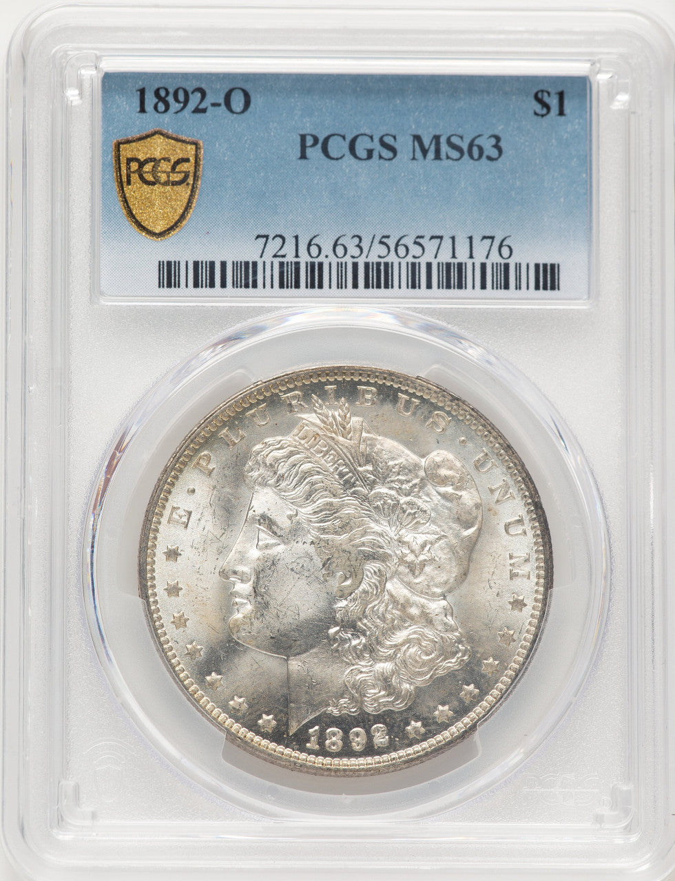 1892-O Morgan Dollar PCGS MS63
