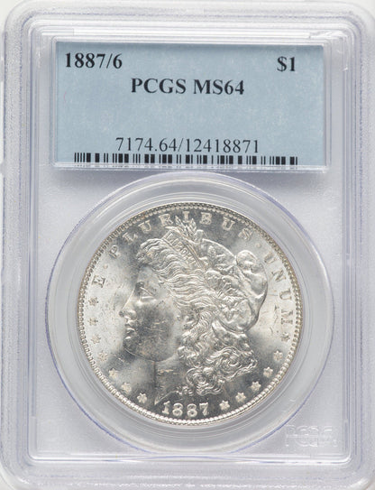 1887/6 Morgan Dollar PCGS MS64