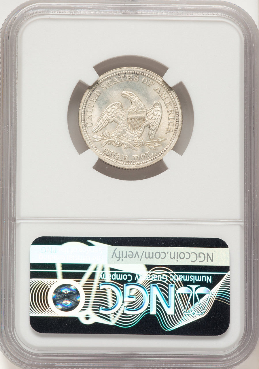 1857 25C Seated Quarter NGC MS66
