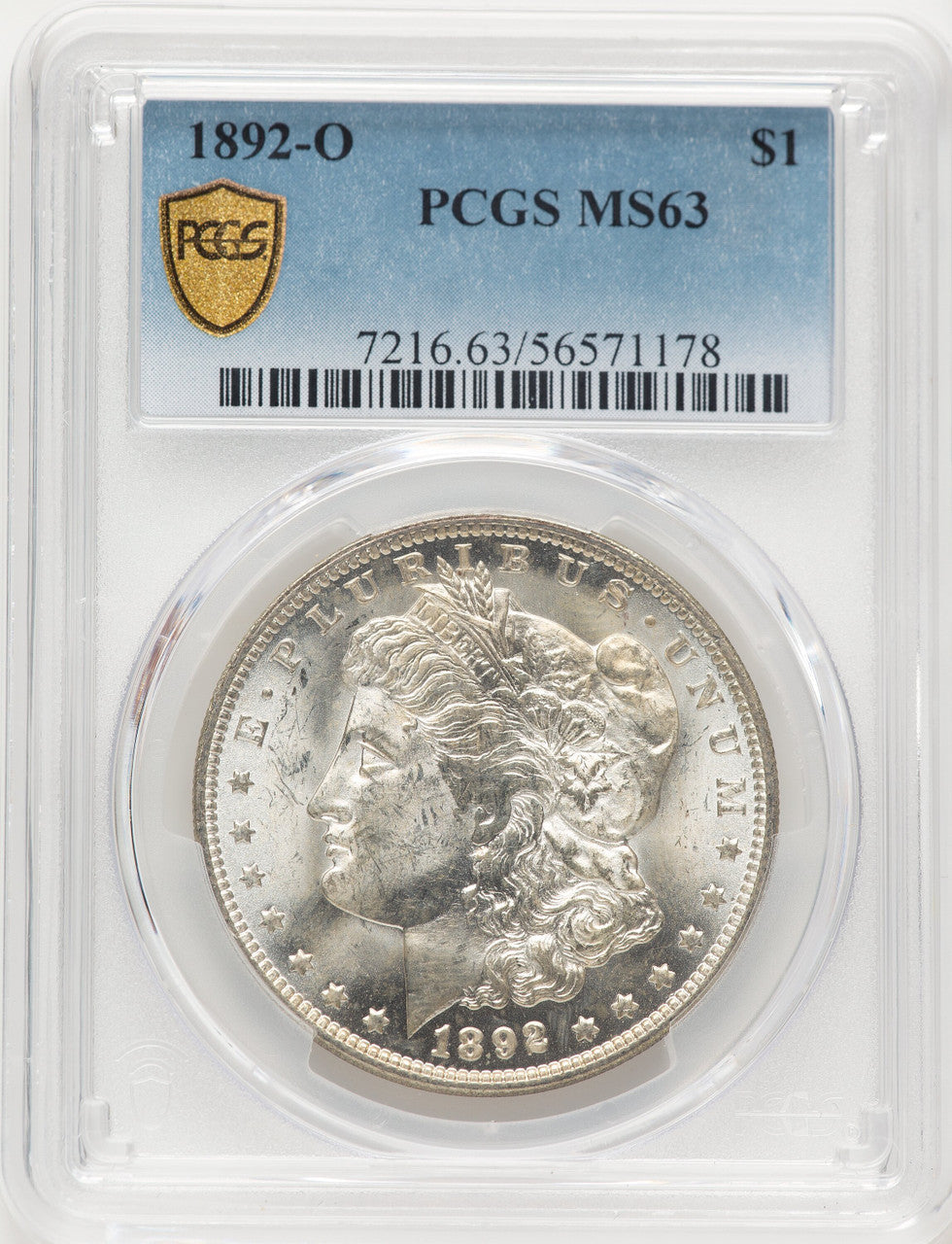 1892-O Morgan Dollar PCGS MS63