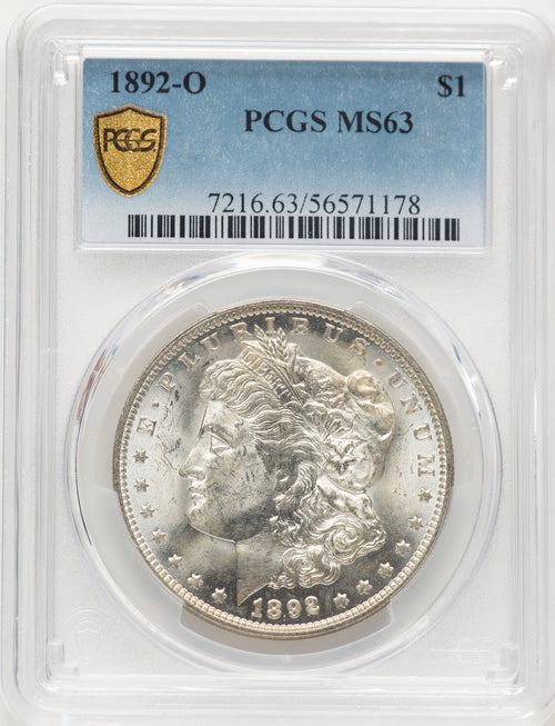1892-O Morgan Dollar PCGS MS63