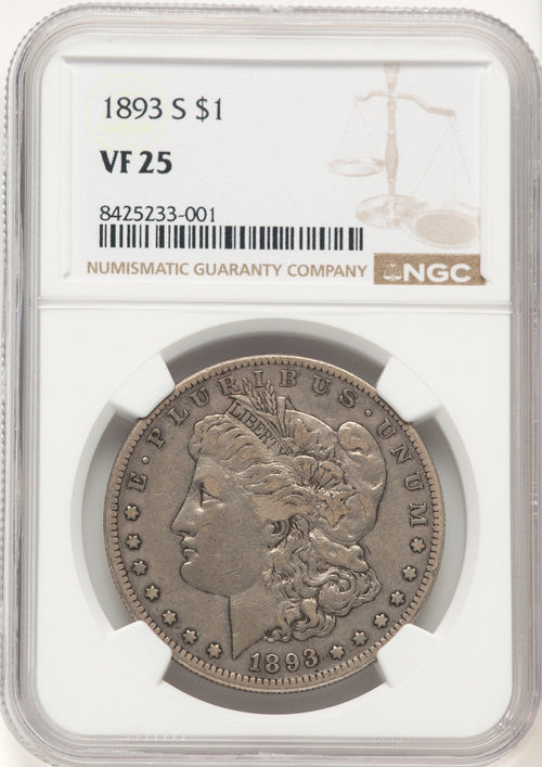 1893-S Morgan Dollar NGC VF25
