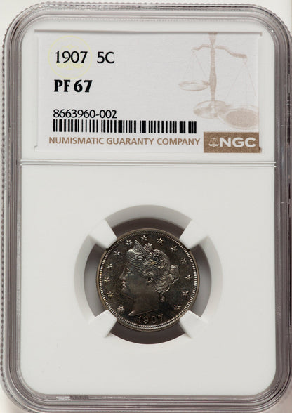 1907 5C Proof Liberty Nickel NGC PR67