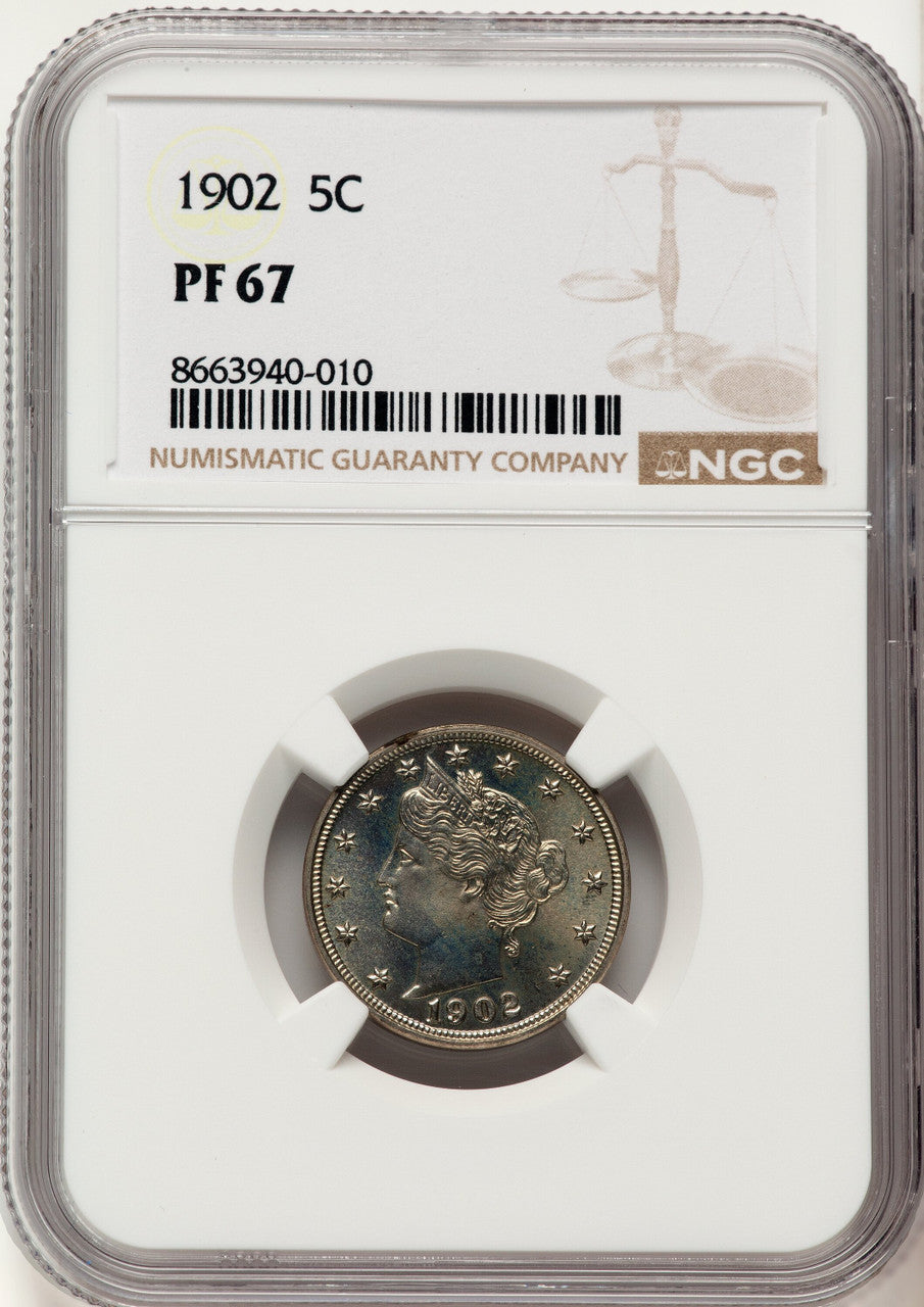1902 5C Proof Liberty Nickel NGC PR67