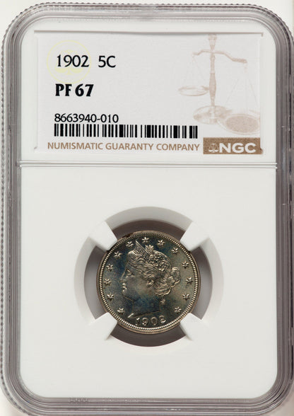 1902 5C Proof Liberty Nickel NGC PR67