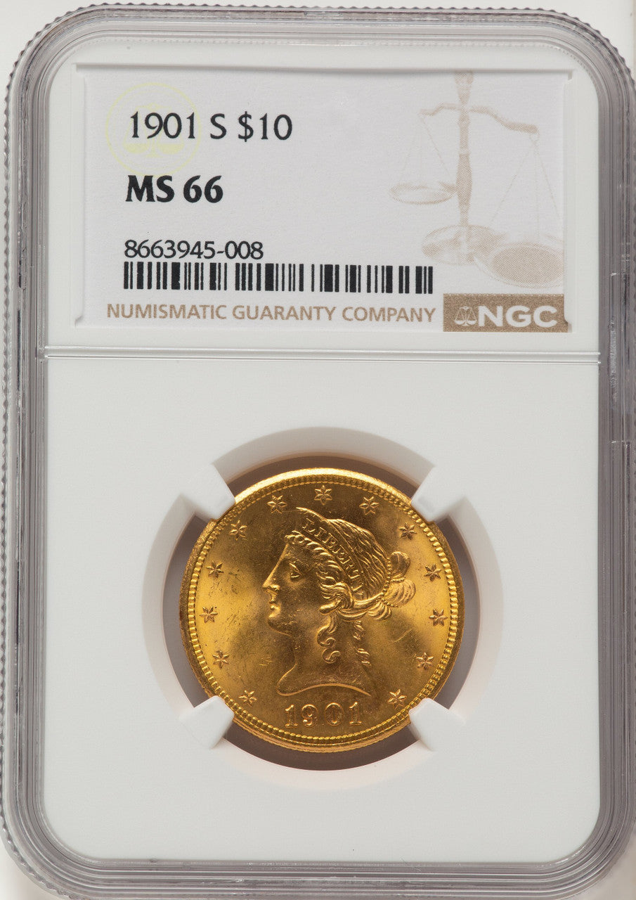 1901-S $10 Liberty Eagle NGC MS66