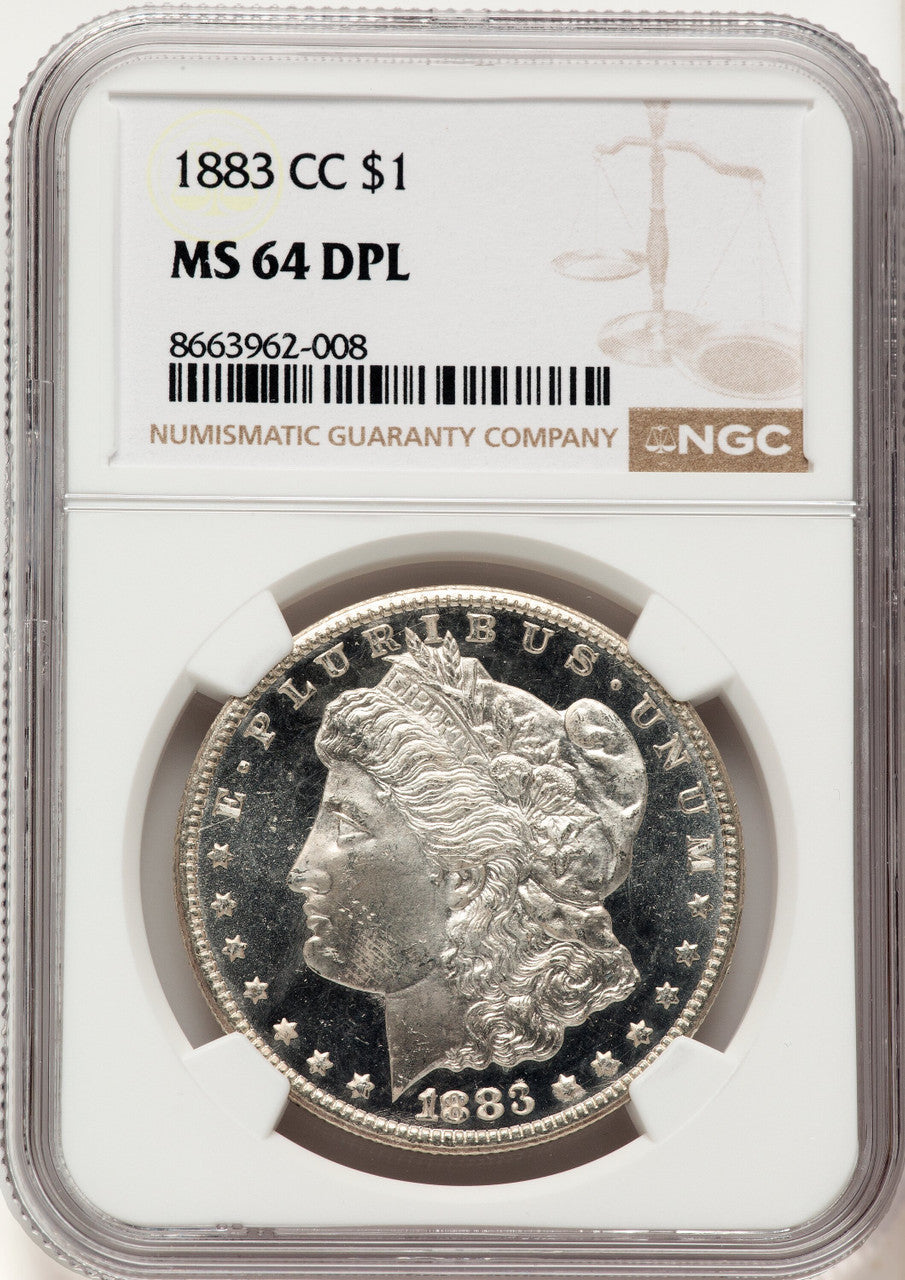 1883-CC DM Morgan Dollar NGC MS64