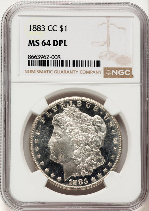 1883-CC DM Morgan Dollar NGC MS64