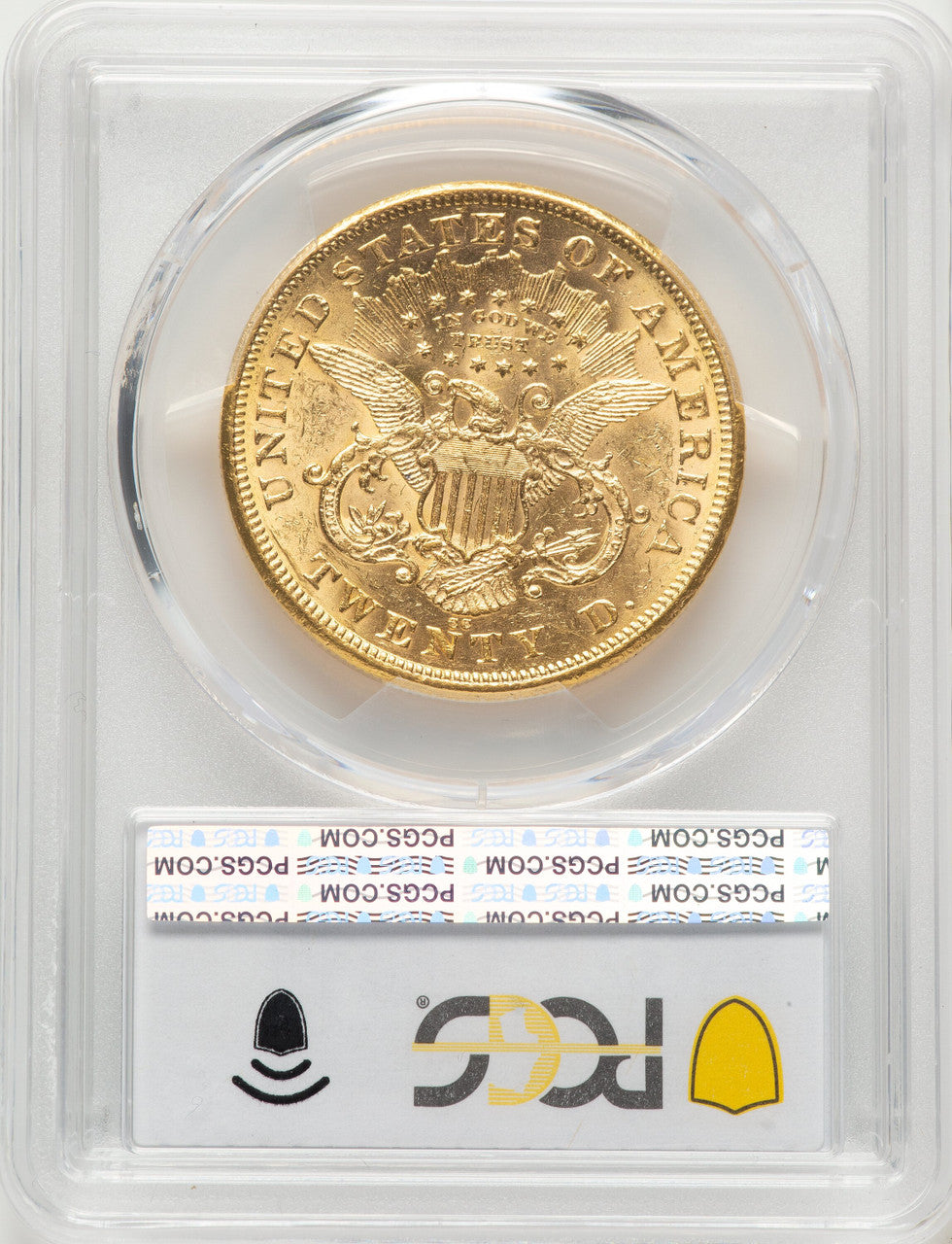 1875-CC $20 Liberty Double Eagle PCGS MS61