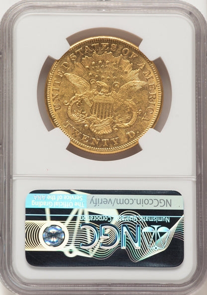 1876-CC $20 Liberty Double Eagle NGC AU53