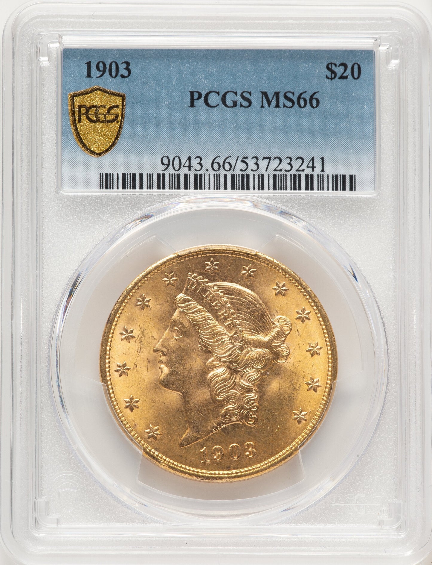1903 $20 Liberty Double Eagle PCGS MS66