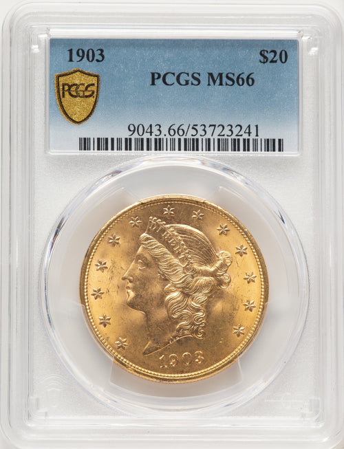 1903 $20 Liberty Double Eagle PCGS MS66