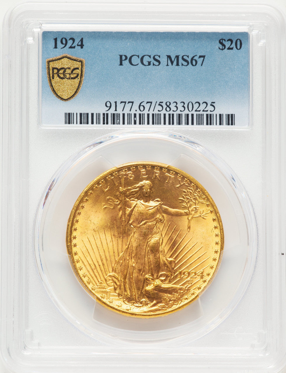1924 $20 Saint Saint-Gaudens Double Eagle PCGS MS67