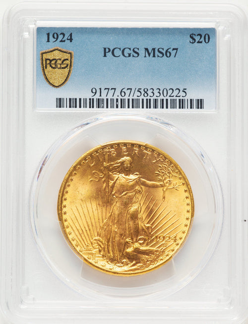1924 $20 Saint Saint-Gaudens Double Eagle PCGS MS67