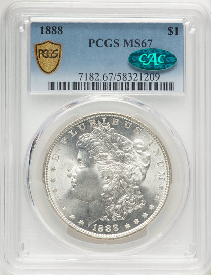 1888 CAC Morgan Dollar PCGS MS67