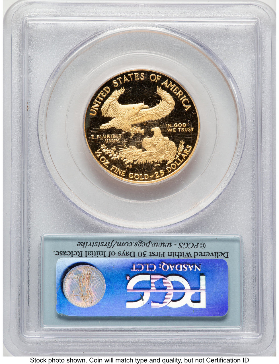 2010-W Proof Gold Eagle 1/2 oz FS Flag PCGS PR70
