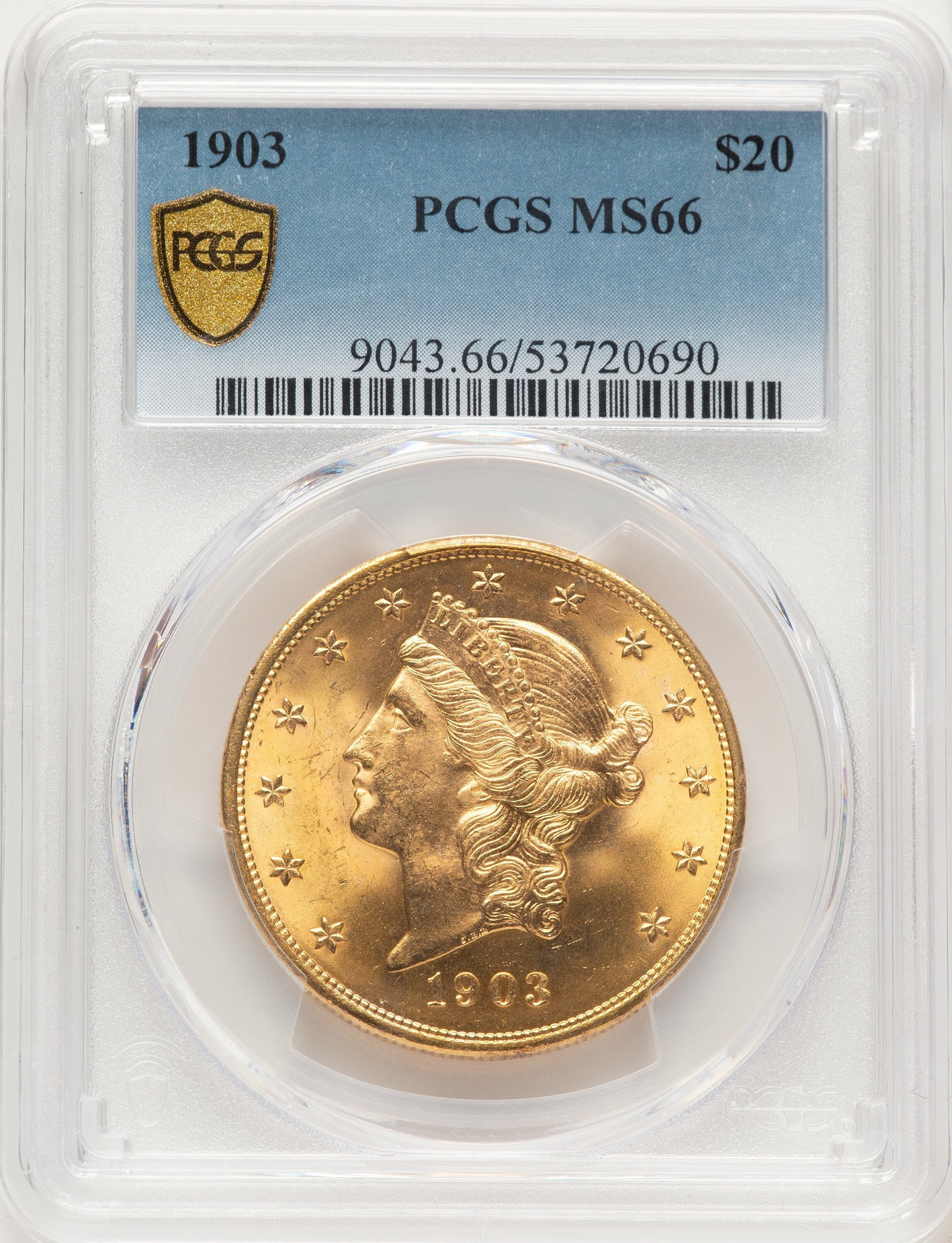 1903 $20 Liberty Double Eagle PCGS MS66
