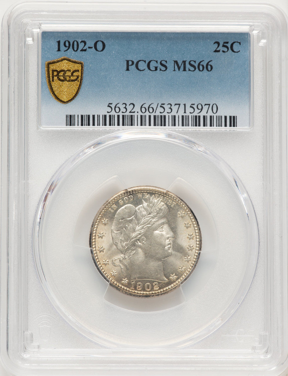 1902-O 25C Barber Quarter PCGS MS66