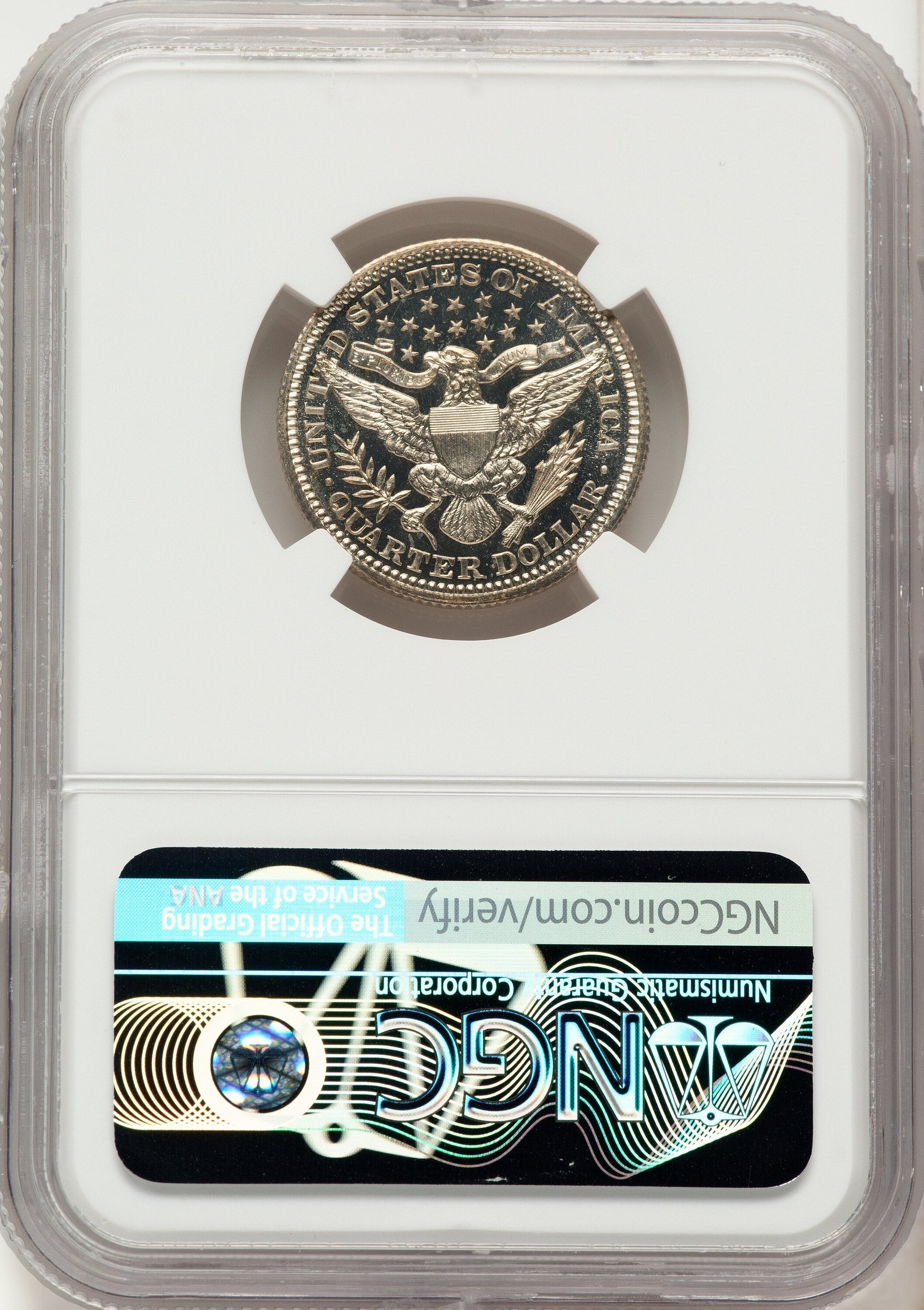 1907 25C CA Proof Barber Quarter NGC PR68