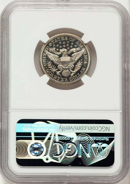 1907 25C CA Proof Barber Quarter NGC PR68