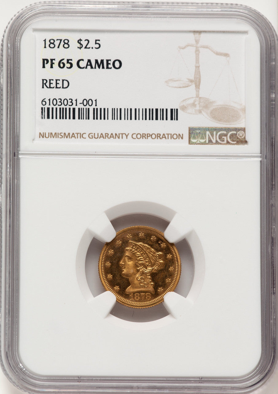 1878 $2.50 CA Proof Liberty Quarter Eagle NGC PR65