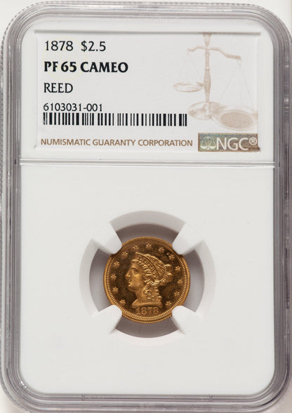 1878 $2.50 CA Proof Liberty Quarter Eagle NGC PR65