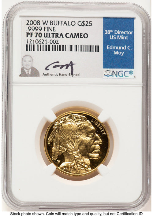 2008-W Proof Gold Buffalo 1/2 oz NGC PF70 Ed Moy