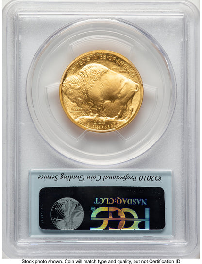 2008-W Burnished Gold Buffalo 1/2 oz Black Diamond Bison Label PCGS MS70