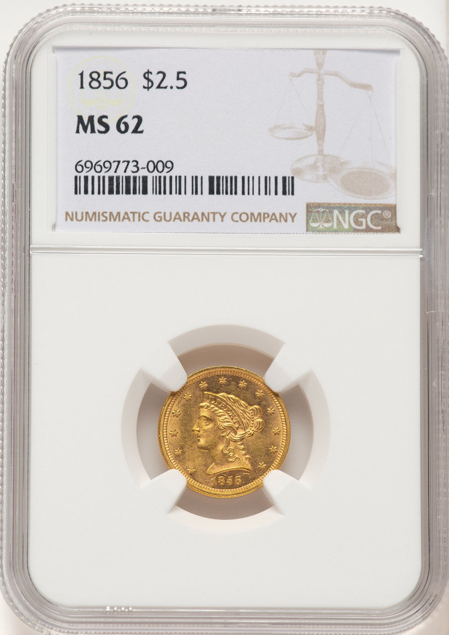 1856 $2.50 Liberty Quarter Eagle NGC MS62