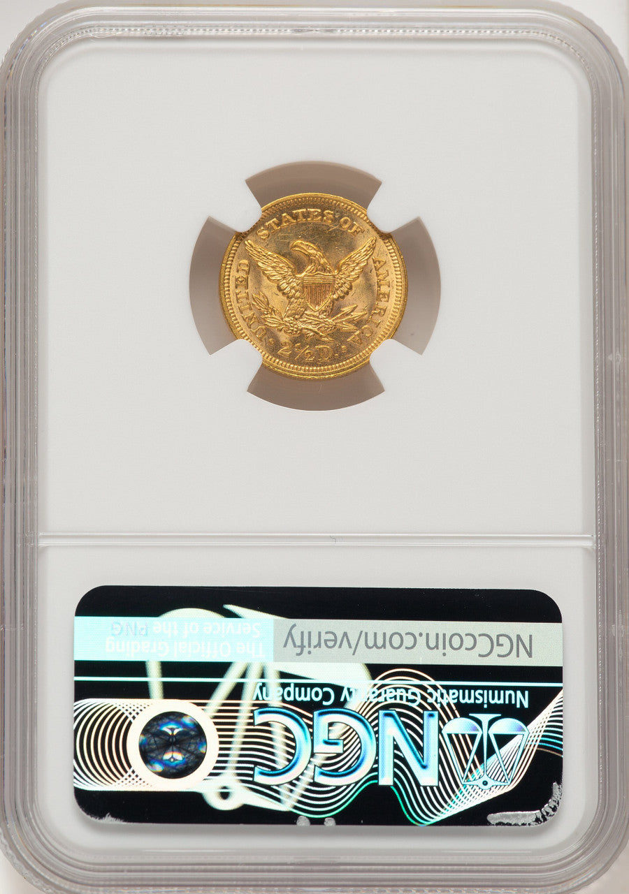 1856 $2.50 Liberty Quarter Eagle NGC MS62