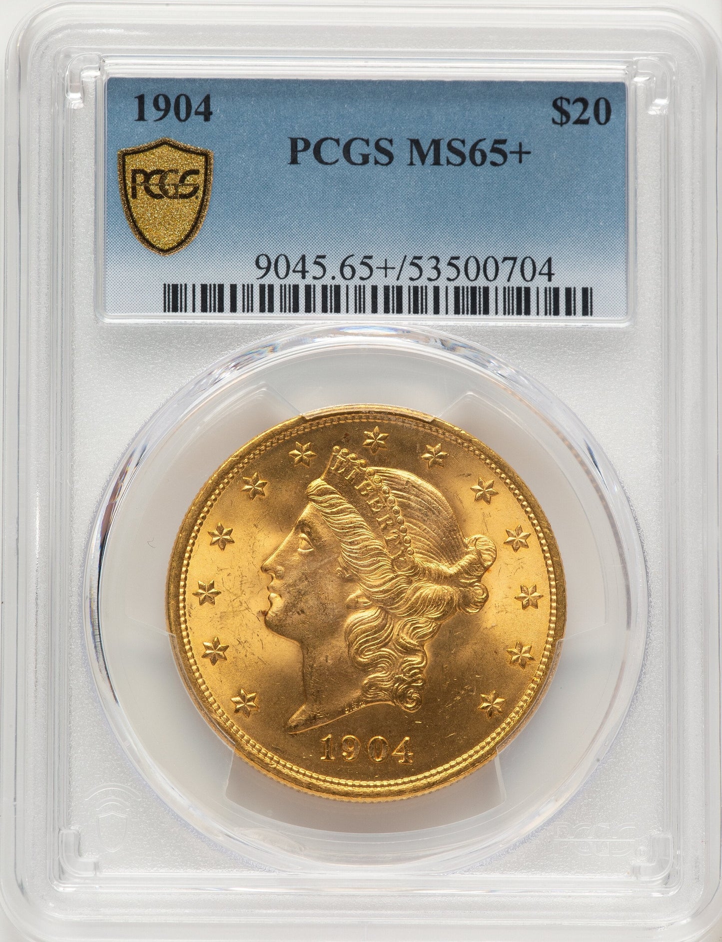 1904 $20 Liberty Liberty Double Eagle PCGS MS65+