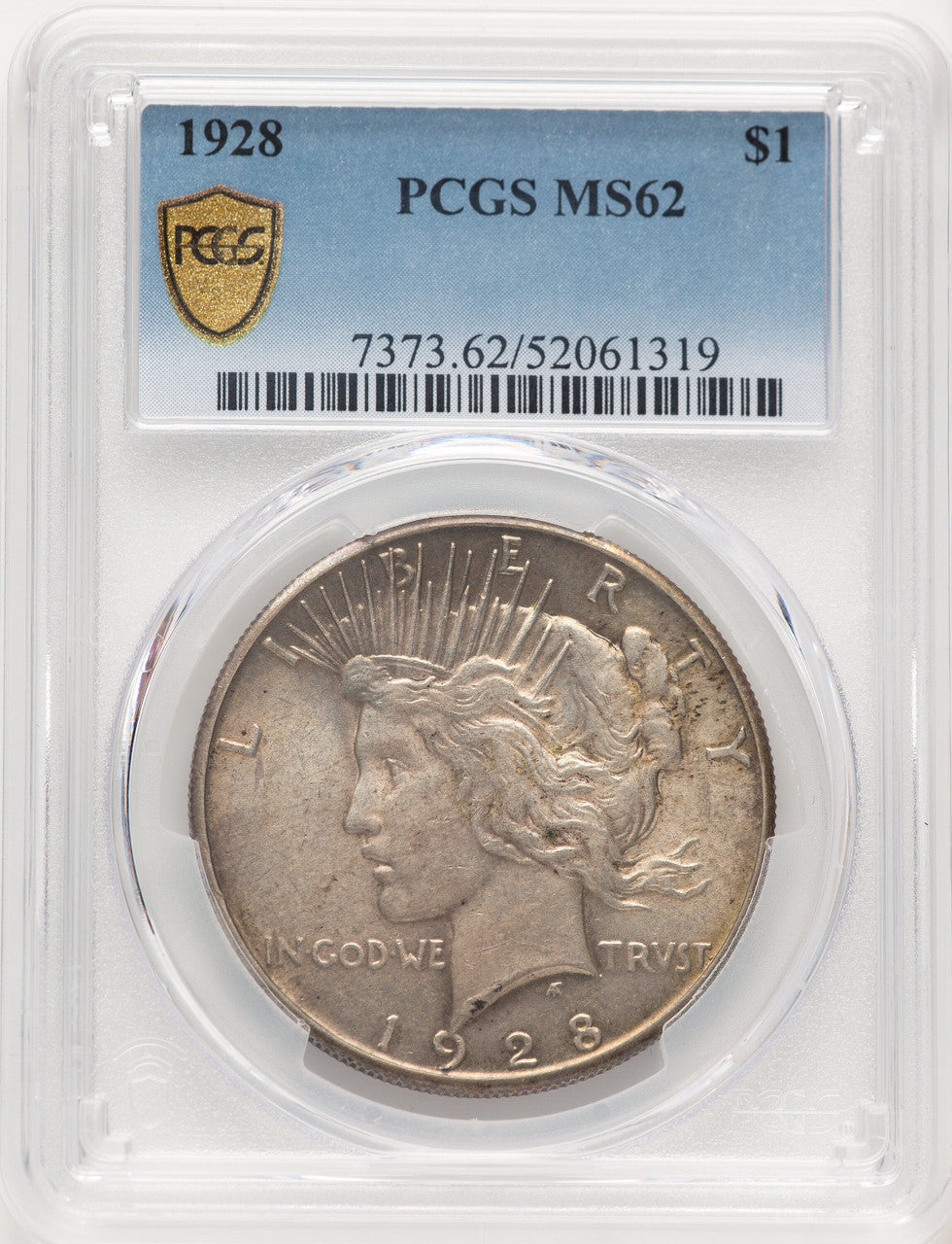 1928 Peace Dollar PCGS MS62